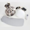 Ceiling Fan Morino matt nickel, silver, 2-light sources, Remote control