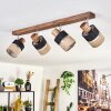 Fallhagen ceiling light chrome, dark brown, 4-light sources