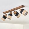 Fallhagen ceiling light chrome, dark brown, 4-light sources