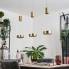 Dingersjo hanging light, pendant light LED brass, 3-light sources