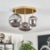 Zernez ceiling light gold, 3-light sources