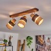 Fallhagen ceiling light chrome, dark brown, 3-light sources