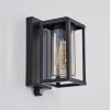 Portalis outdoor wall light black, 1-light source, Motion sensor