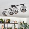 Gastor ceiling light chrome, Smoke-coloured, 4-light sources