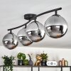 Gastor ceiling light chrome, Smoke-coloured, 4-light sources