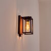 Portalis outdoor wall light brown, Wood like finish, black, 1-light source, Motion sensor