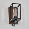 Portalis outdoor wall light brown, Wood like finish, black, 1-light source, Motion sensor