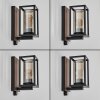 Portalis outdoor wall light brown, Wood like finish, black, 1-light source, Motion sensor