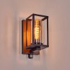 Portalis outdoor wall light brown, Wood like finish, black, 1-light source, Motion sensor