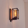 Portalis outdoor wall light brown, Wood like finish, black, 1-light source, Motion sensor