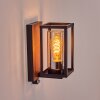 Portalis outdoor wall light brown, Wood like finish, black, 1-light source, Motion sensor