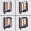 Portalis outdoor wall light brown, Wood like finish, black, 1-light source, Motion sensor