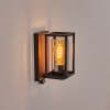 Portalis outdoor wall light brown, Wood like finish, black, 1-light source, Motion sensor