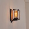 Portalis outdoor wall light brown, Wood like finish, black, 1-light source, Motion sensor