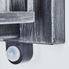 Portalis outdoor wall light black, silver, 1-light source, Motion sensor