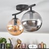 Gastor ceiling light, globe light Amber, Smoke-coloured, 2-light sources