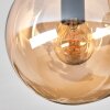 Gastor ceiling light, globe light Amber, Smoke-coloured, 2-light sources