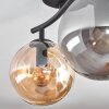 Gastor ceiling light, globe light Amber, Smoke-coloured, 2-light sources