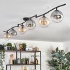 Gastor ceiling light, globe light Amber, clear, Smoke-coloured, 6-light sources