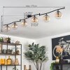 Gastor ceiling light, globe light Amber, clear, 6-light sources