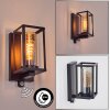 Portalis outdoor wall light black, 1-light source, Motion sensor