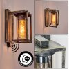 Portalis outdoor wall light gold, black, 1-light source, Motion sensor