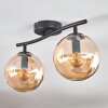 Gastor ceiling light, globe light Amber, 2-light sources