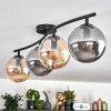 Gastor ceiling light, globe light Amber, Smoke-coloured, 4-light sources