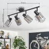 Aggebo ceiling light black, 4-light sources