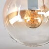 Gastor ceiling light, globe light Amber, clear, 2-light sources