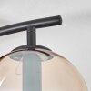 Gastor ceiling light, globe light Amber, clear, 2-light sources