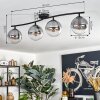 Gastor ceiling light, globe light clear, Smoke-coloured, 4-light sources