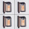 Portalis outdoor wall light brown, Wood like finish, black, 1-light source, Motion sensor