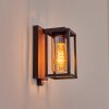 Portalis outdoor wall light brown, Wood like finish, black, 1-light source, Motion sensor