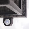 Portalis outdoor wall light black, silver, 1-light source, Motion sensor