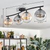 Gastor ceiling light, globe light Amber, clear, Smoke-coloured, 4-light sources