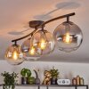 Gastor ceiling light, globe light Amber, clear, Smoke-coloured, 4-light sources