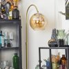 Koyoto globe light, floor lamp brass, 1-light source