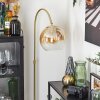 Koyoto globe light, floor lamp brass, 1-light source