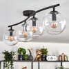 Gastor ceiling light, globe light clear, 4-light sources