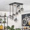 Gastor ceiling light, globe light clear, Smoke-coloured, 9-light sources