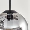 Gastor ceiling light, globe light clear, Smoke-coloured, 9-light sources