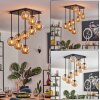 Gastor ceiling light, globe light Amber, 9-light sources