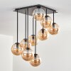 Gastor ceiling light, globe light Amber, 9-light sources