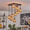 Gastor ceiling light, globe light Amber, 9-light sources