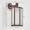 Monfanim outdoor wall light rust-coloured, 1-light source