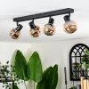 Cevio ceiling light black, 4-light sources