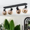 Cevio ceiling light black, 4-light sources