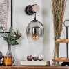 Vevino globe light, wall light Ecru, black, 1-light source