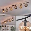 Gastor ceiling light, globe light Amber, Smoke-coloured, 6-light sources